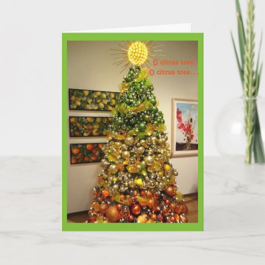 O Citrus Tree Holiday-kerstkaart uit Florida Feestdagen Kaart (Voorkant)