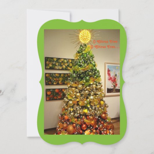 O Citrus Tree-kerstkaart uit Florida Feestdagenkaart (Voorkant)