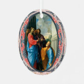 O Clavis David Sleutel van David Advent-versiering Metalen Ornament (Voorkant links)