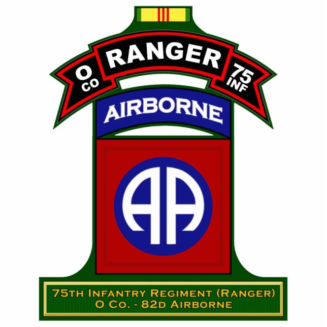 O Co., 75th Infantry Regiment - Rangers, Vietnam Staand Fotobeeldje (Voorkant)