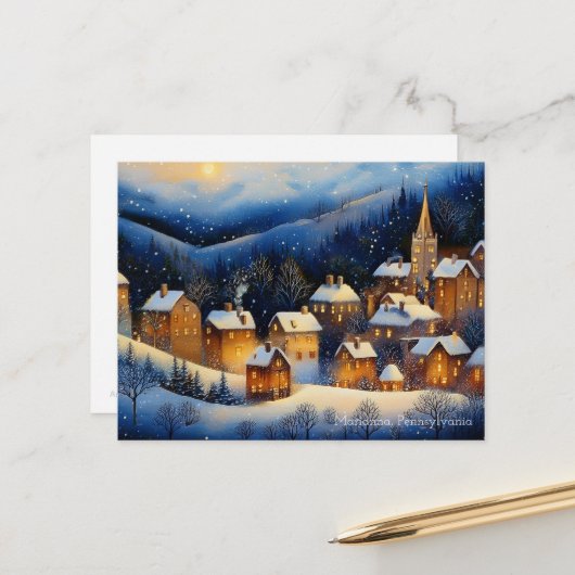 O Come, All Ye Faithful  Briefkaart (Voorkant / Achterkant in situ)