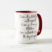 O Come All Ye Faithful | Christian Christmas Mug Mok (Voorkant rechts)