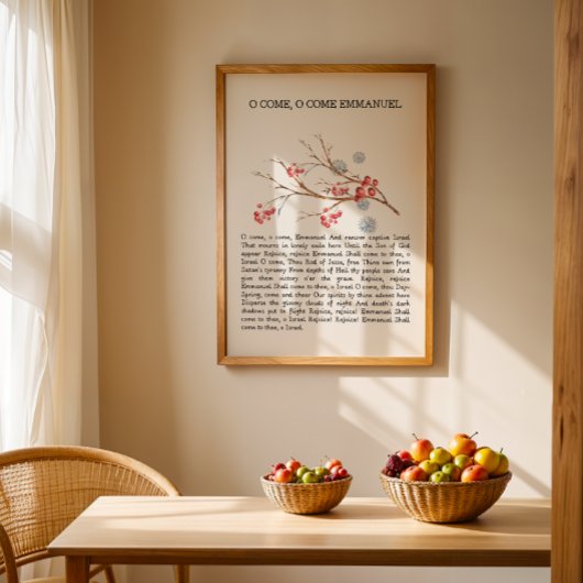 O Come Emmanuel Kerstlied Poster