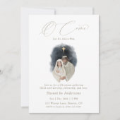 O Come Let Us Adore Him Christmas Invitation Kaart (Voorkant)