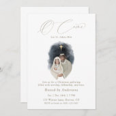 O Come Let Us Adore Him Christmas Invitation Kaart (Voorkant / Achterkant)