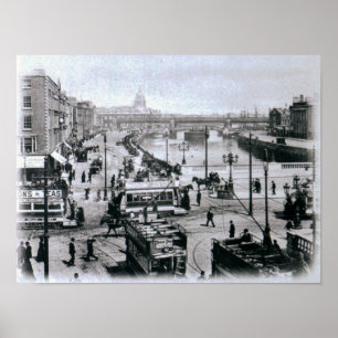 O' Connell Bridge and the River Liffey, Dublin Poster