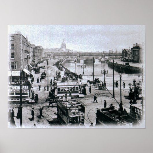 O' Connell Bridge and the River Liffey, Dublin Poster (Voorkant)