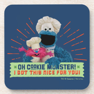 O Cookie Monster! Ik heb dit mooie voor je Bier Onderzetter