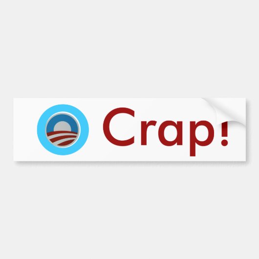 O Crap. Bumpersticker (Voorkant)