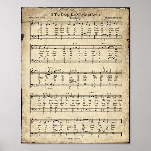 O de Deep Deep Love  Hymn Poster (Voorkant)