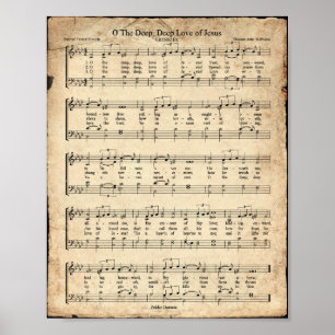 O De diepe liefde van Jezus  Hymn print