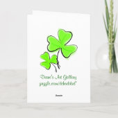 O, de groene  Kaart van de Shamrock (Achterkant)