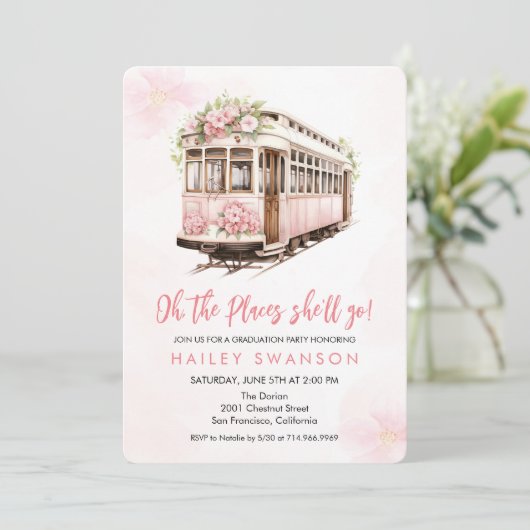 O, de plaatsen waar ze zal komen Uitnodiging (Staand voorkant)