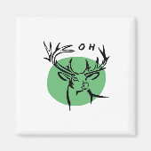 O Dear O Dear Green Minimal Modern Design  Magneet (Voorkant)