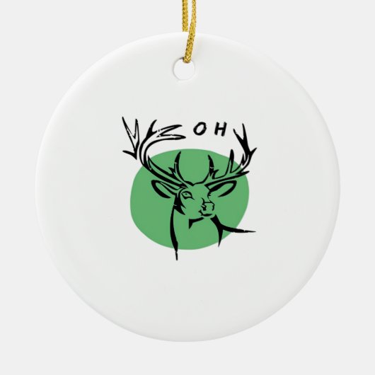 O Dear O Dear Green Minimal Modern Design Ornament (Voorkant)