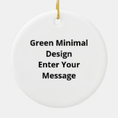 O Dear O Dear Green Minimal Modern Design Ornament (Achterkant)