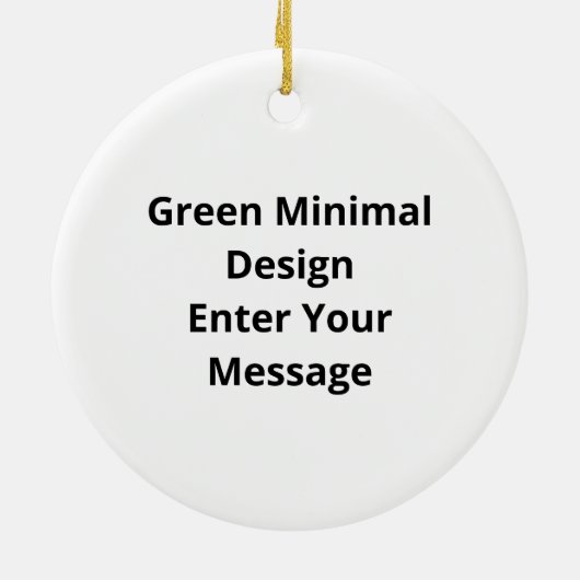 O Dear O Dear Green Minimal Modern Design Ornament (Achterkant)