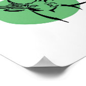 O Dear O Dear Green Minimal Modern Design Poster (Hoek)