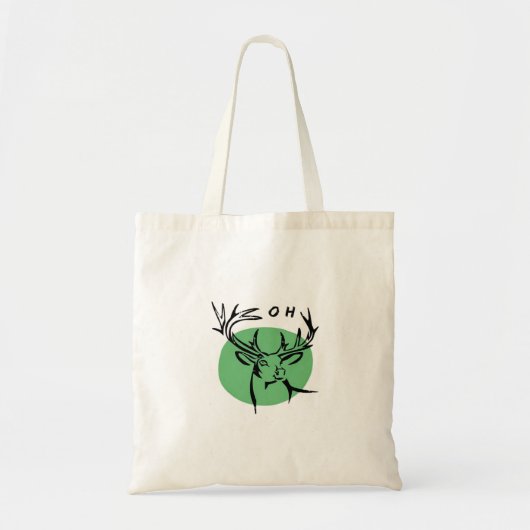 O Dear O Dear Green Minimal Modern Design Tote Bag (Voorkant)