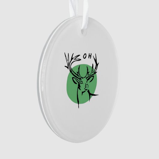 O Dear O Dear Green Minimal ModernAcrylic Ornament (voorkant)