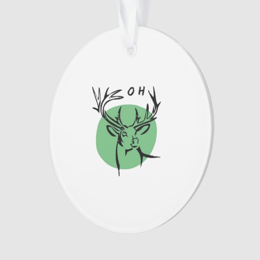 O Dear O Dear Green Minimal ModernAcrylic Ornament (voorkant)