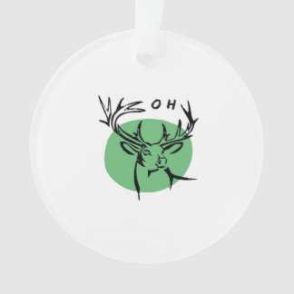 O Dear O Dear Green Minimal ModernAcrylic Ornament