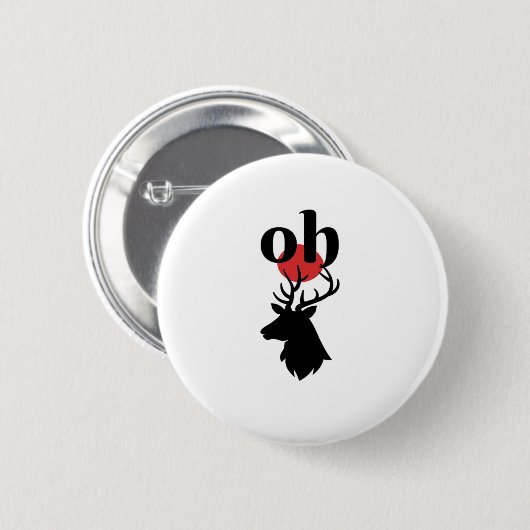 O Dear O Dear Red Artistic Expression  Ronde Button 5,7 Cm (Voorkant /achterkant)