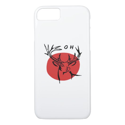 O Dear O Dear Red Retro Classic Design Case-Mate iPhone Case (Achterkant)