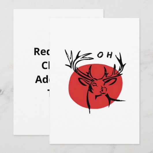 O Dear O Dear Red Retro Classic Design Feestdagenkaart (Voorkant / Achterkant)