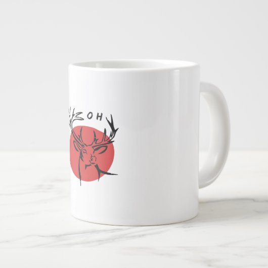 O Dear O Dear Red Retro Classic Design  Grote Koffiekop (Voorkant rechts)