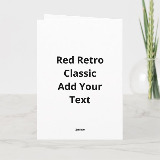 O Dear O Dear Red Retro Classic Design Kaart (Achterkant)