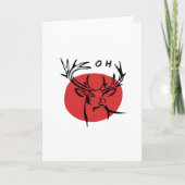 O Dear O Dear Red Retro Classic Design Kaart (Voorkant)