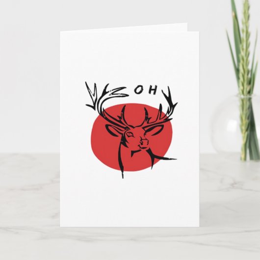 O Dear O Dear Red Retro Classic Design Kaart (Voorkant)