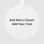 O Dear O Dear Red Retro Classic Design Ornament (achterkant)