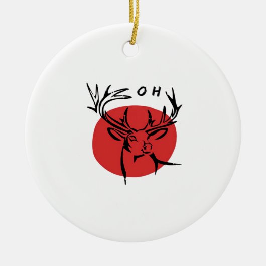 O Dear O Dear Red Retro Classic Design Ornament (Voorkant)