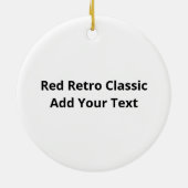 O Dear O Dear Red Retro Classic Design Ornament (Achterkant)