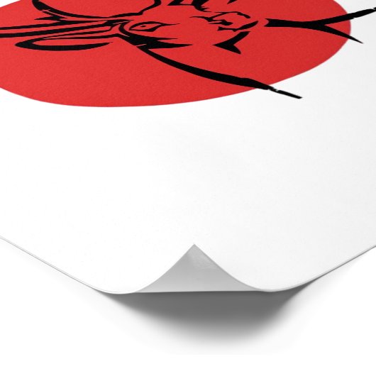 O Dear O Dear Red Retro Classic Design  Poster (Hoek)