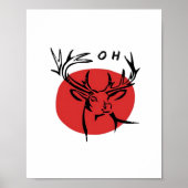 O Dear O Dear Red Retro Classic Design  Poster (Voorkant)