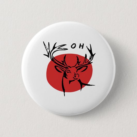 O Dear O Dear Red Retro Classic Design  Ronde Button 5,7 Cm (Voorkant)