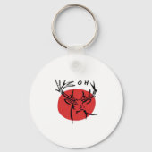 O Dear O Dear Red Retro Classic Design Sleutelhanger (Voorkant)