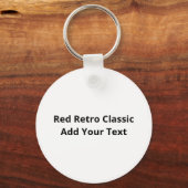 O Dear O Dear Red Retro Classic Design Sleutelhanger (Achterkant)