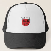 O Dear O Dear Red Retro Classic Design  Trucker Pet (Voorkant)