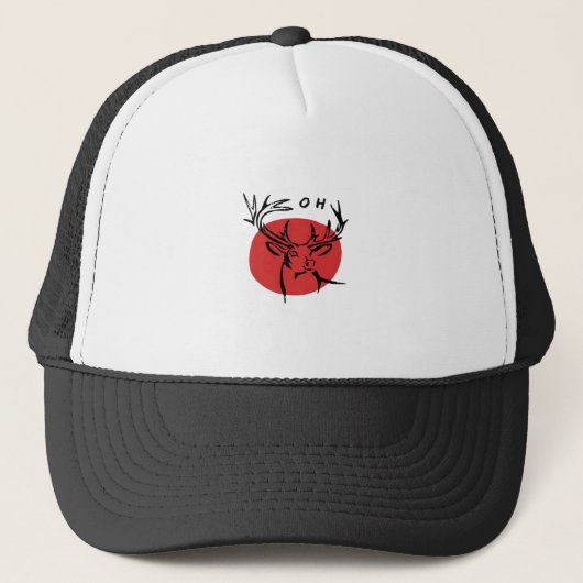 O Dear O Dear Red Retro Classic Design  Trucker Pet (Voorkant)