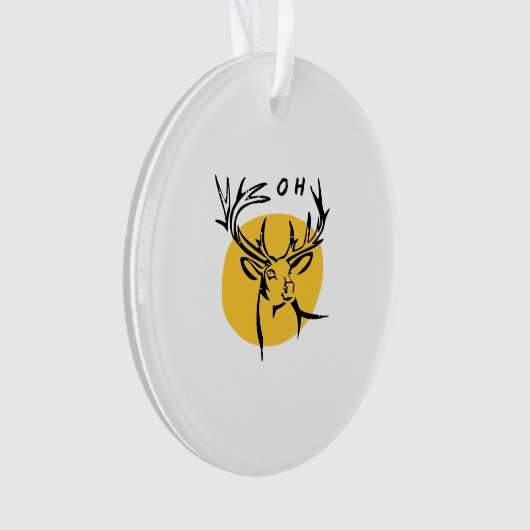 O Dear O Dear Yellow Artistic Style Ornament (voorkant)