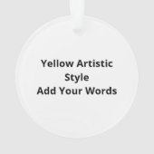 O Dear O Dear Yellow Artistic Style Ornament (achterkant)