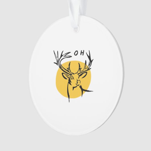 O Dear O Dear Yellow Artistic Style Ornament (voorkant)