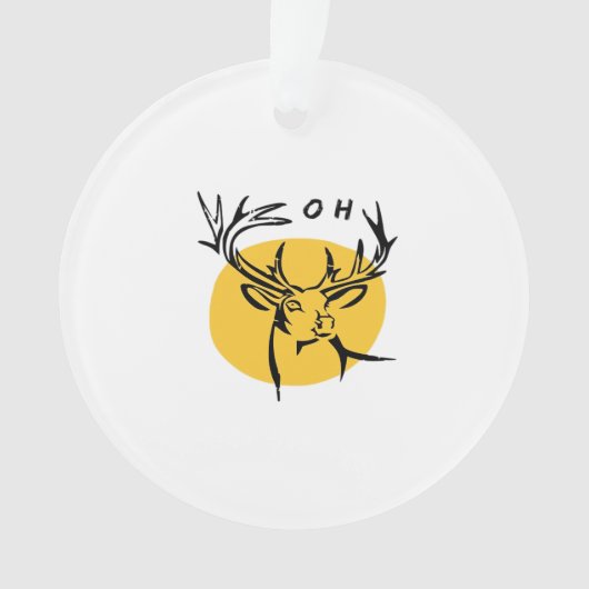 O Dear O Dear Yellow Artistic Style Ornament (voorkant)