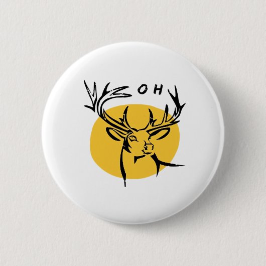 O Dear O Dear Yellow Artistic Style  Ronde Button 5,7 Cm (Voorkant)
