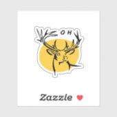 O Dear O Dear Yellow Artistic Style  Sticker (Vel)