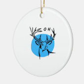 O Dear Oh Dear Blue Whimsical Aesthetic Keramisch Ornament (Links)